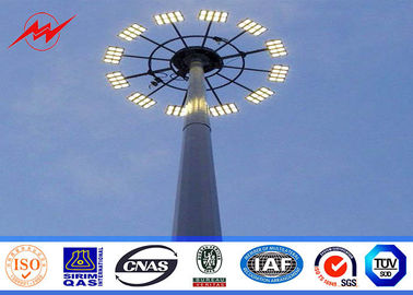 الصين 40 meters powder coating galvanized High Mast Pole with 300kg rasing system for airport area lighting المزود